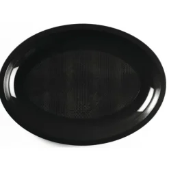 Discount Plateau En Plastique Ovale Noir 32Cm X 25 Pi Ces Theme Cinema