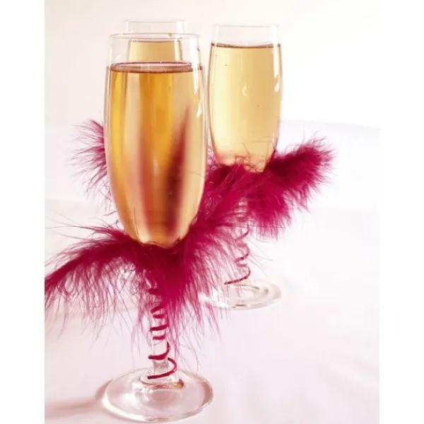 Badaboum Plume De D Coration Rose 7Cm X 20 Pi Ces