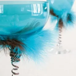 Badaboum Plume De D Coration Turquoise 7Cm X 20 Pi Ces