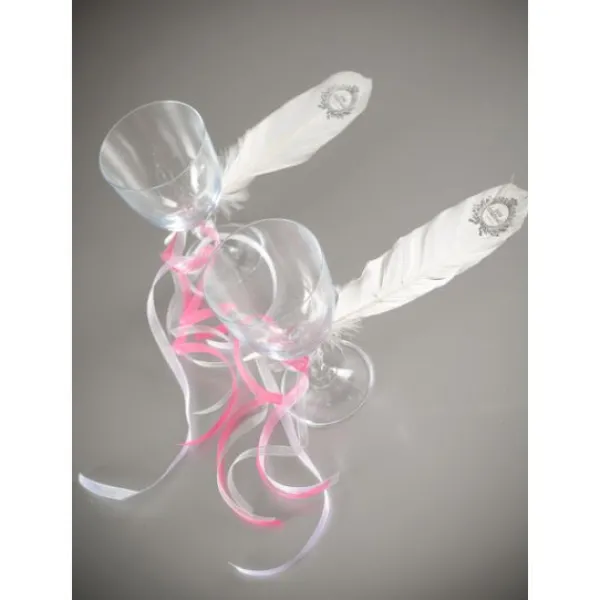 Badaboum Plume Just Married Blanche X 6 Pi Ces