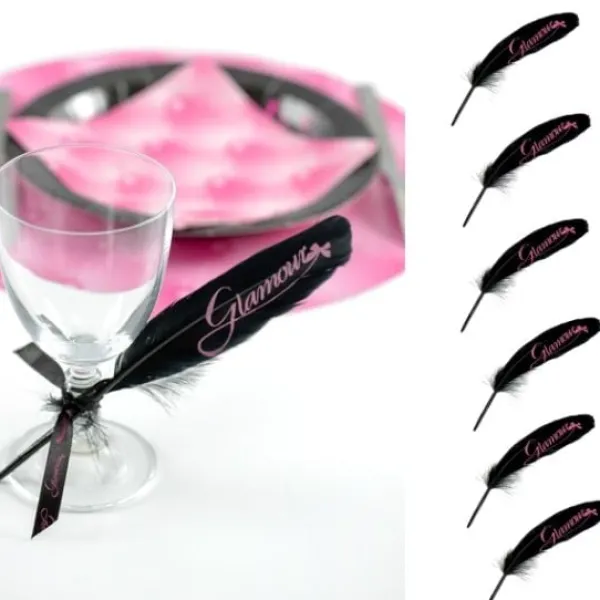 Badaboum Plume Mariage Glamour X 6 Pi Ces