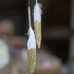 Badaboum Plume Paillet Or X 25 Pi Ces