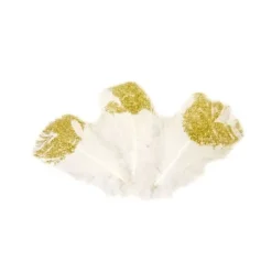 Badaboum Plume Paillet Or X 25 Pi Ces