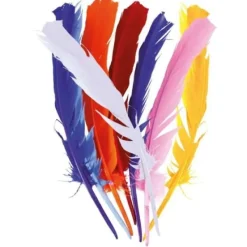 Badaboum Plumes Couleurs Al Atoires 30 Cm X12Pcs