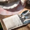 Outlet Porte Couvert En Lin Et Dentelle Naturel X 4 Pi Ces Theme Dentelle