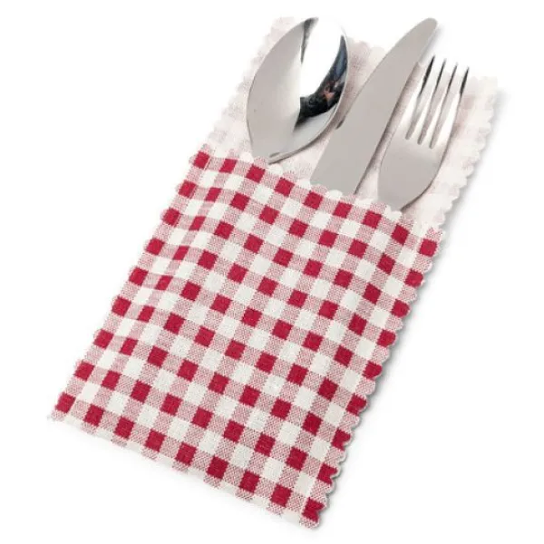 Badaboum Porte Couvert En Lin Vichy X 5 Pi Ces