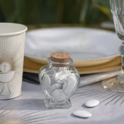 Best Pot En Verre Coeur Drag Es C R Monie Theme Communion