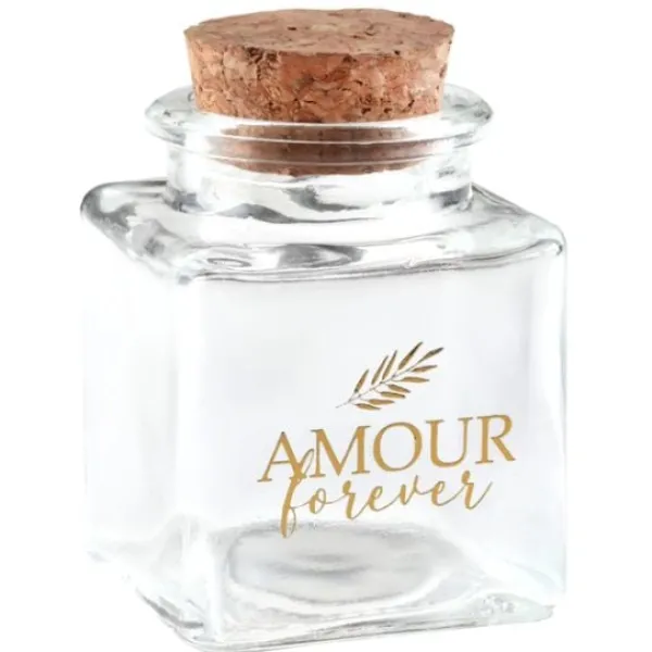 Online Pot Encrier Amour Forever En Verre Transparent Theme Bapteme