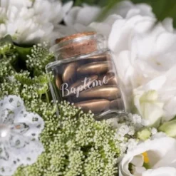 Pot Encrier Bapt Me En Verre Transparent Theme Bapteme