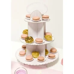 Sale Pr Sentoir Cups Cake Babyshower Rose Theme D Co Baby Shower