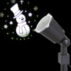 Badaboum Projecteur Led Lumineux Bonhomme De Neige Blanc