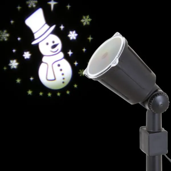 Badaboum Projecteur Led Lumineux Bonhomme De Neige Blanc