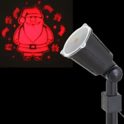Badaboum Projecteur Led Lumineux Pere Noel Rouge Discount