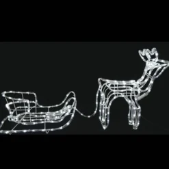 Badaboum Renne Et Traineau Lumineux 198 Led Blanc Discount