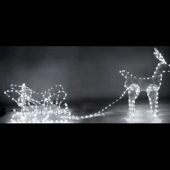 Badaboum Renne Lumineux Avec Son Traineau 336 Led Blanches Online