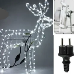 Badaboum Renne Lumineux De Noel Avec T Te Tournante Clearance