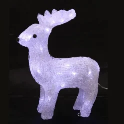 Badaboum Renne Lumineux Solaire 30 Led Blanc Froid