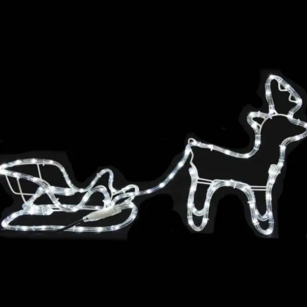 Badaboum Renne Traineau Lumineux 108 Led Blanc Best