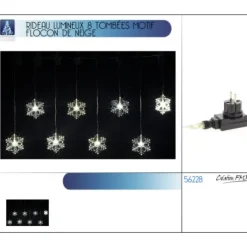 Badaboum Rideau Lumineux 100 Led Flocon De Neige