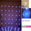 Badaboum Rideau Lumineux De Noel Boules 64 Led Bleu Outlet