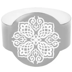 Hot Rond De Serviette Mariage Oriental Argent X 6 Pi Ces Theme Eid Mubarak & Ramadan