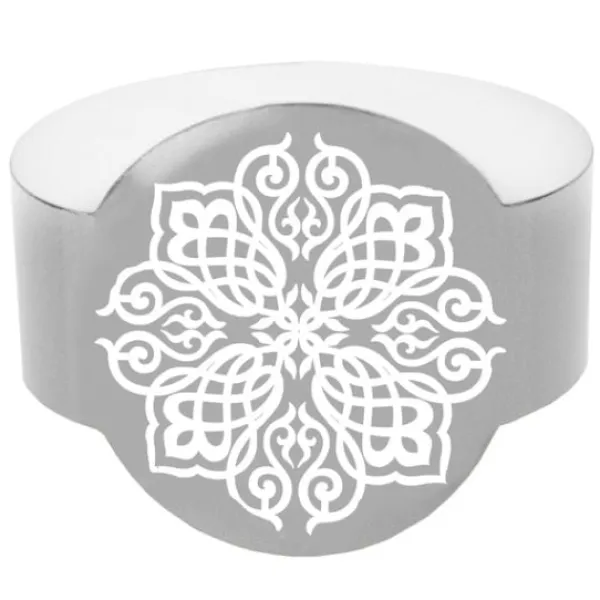 Hot Rond De Serviette Mariage Oriental Argent X 6 Pi Ces Theme Eid Mubarak & Ramadan
