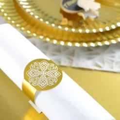 New Rond De Serviette Mariage Oriental Or X 6 Pi Ces Theme Eid Mubarak & Ramadan