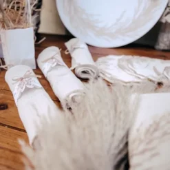 Badaboum Rond De Serviette Pampa Fleurs De Coton X 8 Pi Ces Online