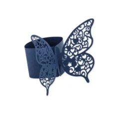 Badaboum Rond De Serviette Papillon Bleu Marine X 20 Pi Ces Clearance