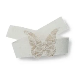 Badaboum Rond De Serviette Papillon Lin Et Dentelle X 12 Pi Ces Sale