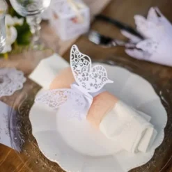 Badaboum Rond De Serviette Papillon X 20 Pi Ces Sale