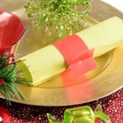 Badaboum Rond De Serviette Rouge En Carton X 6 Pi Ces New