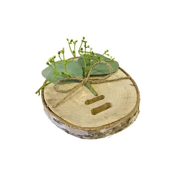 Badaboum Rondin De Bois Porte Alliance Avec Eucalyptus Outlet