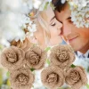 Online Rose En Jute Pour Deco De Table Mariage X 4 Pi Ces Theme Jute