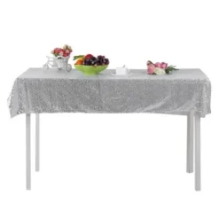 Clearance Rouleau De Nappe Paillet E Argent 3 M Tres Theme Joyeux Anniversaire