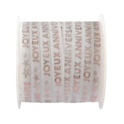 Hot Ruban Bolduc Joyeux Anniversaire Rose Gold 10Mm X 25 M Tres Theme Joyeux Anniversaire