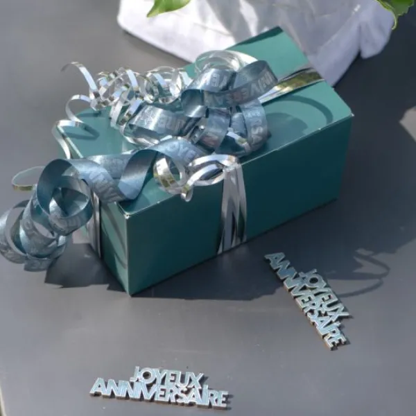 Hot Ruban Bolduc Joyeux Anniversaire Bleu Canard 10Mm X 25 M Tres Theme Joyeux Anniversaire