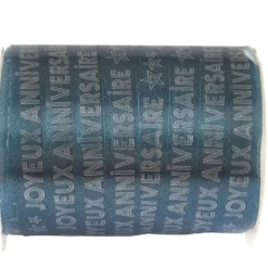 Hot Ruban Bolduc Joyeux Anniversaire Bleu Canard 10Mm X 25 M Tres Theme Joyeux Anniversaire