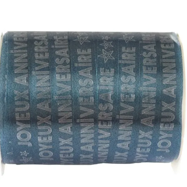 Hot Ruban Bolduc Joyeux Anniversaire Bleu Canard 10Mm X 25 M Tres Theme Joyeux Anniversaire