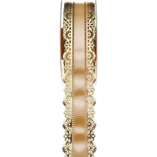 Ruban Charlotte Dentelle Or 50Mm X 20 M Tres Theme Dentelle