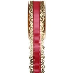 Sale Ruban Charlotte Dentelle Rouge 50Mm X 20 M Tres Theme Dentelle