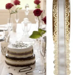 New Ruban Charlotte Dentelle Blanc 50Mm X 20 M Tres Theme Dentelle