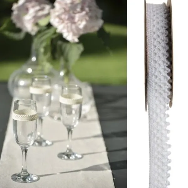 New Ruban Dentelle Autocollant Blanc X 3 M Tres Theme Dentelle