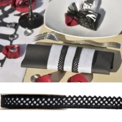 Clearance Ruban Dentelle Autocollant Noir X 3 M Tres Theme Dentelle