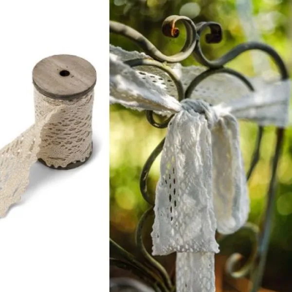 Ruban Dentelle Ivoire 80Mm X 3 M Tres Theme Dentelle