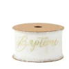 Online Ruban Effiloch Mousseline Bapt Me Blanc Et Or Theme Bapteme