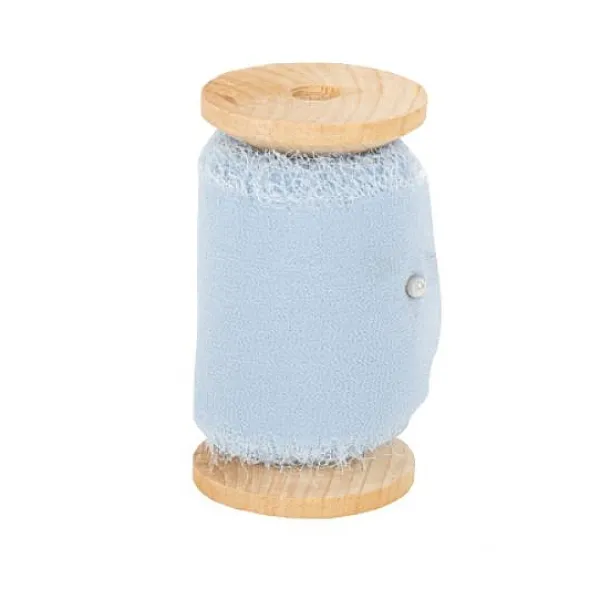 Badaboum Ruban Effiloch Mousseline De Soie Bleu Ciel Discount