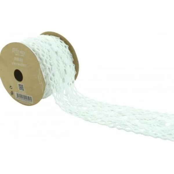 Outlet Ruban En Dentelle Blanc 50Mm X 3 M Tres Theme Dentelle