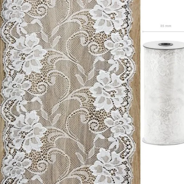 Best Ruban En Dentelle Blanc Pas Cher 18Cm X 9 M Tres Theme Dentelle