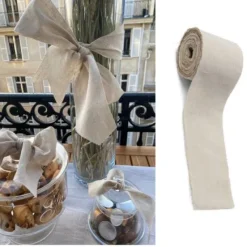Badaboum Ruban En Lin Naturel 8Cm X 20M Pas Cher